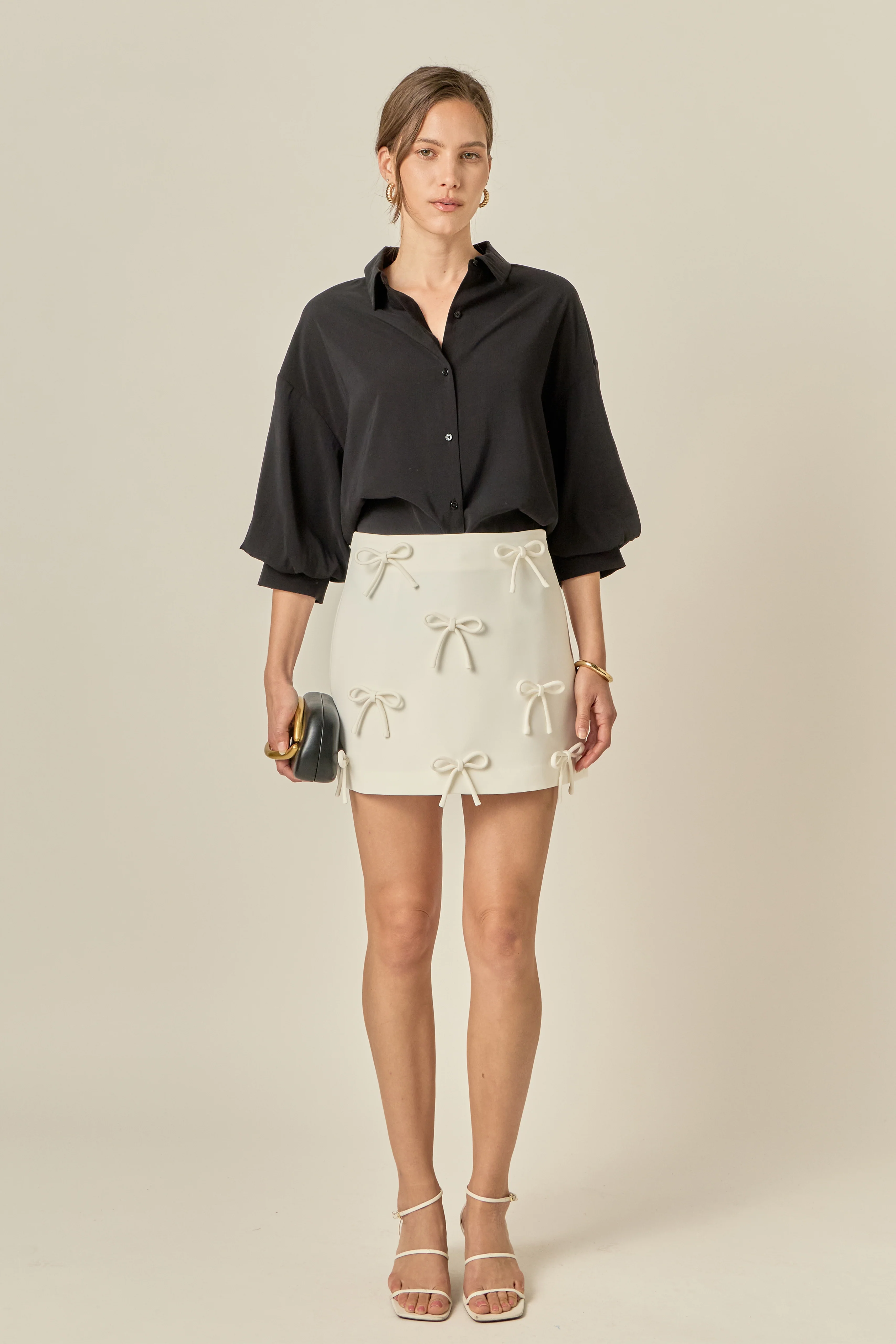 Bow Detailed Mini Skirt - Image 7