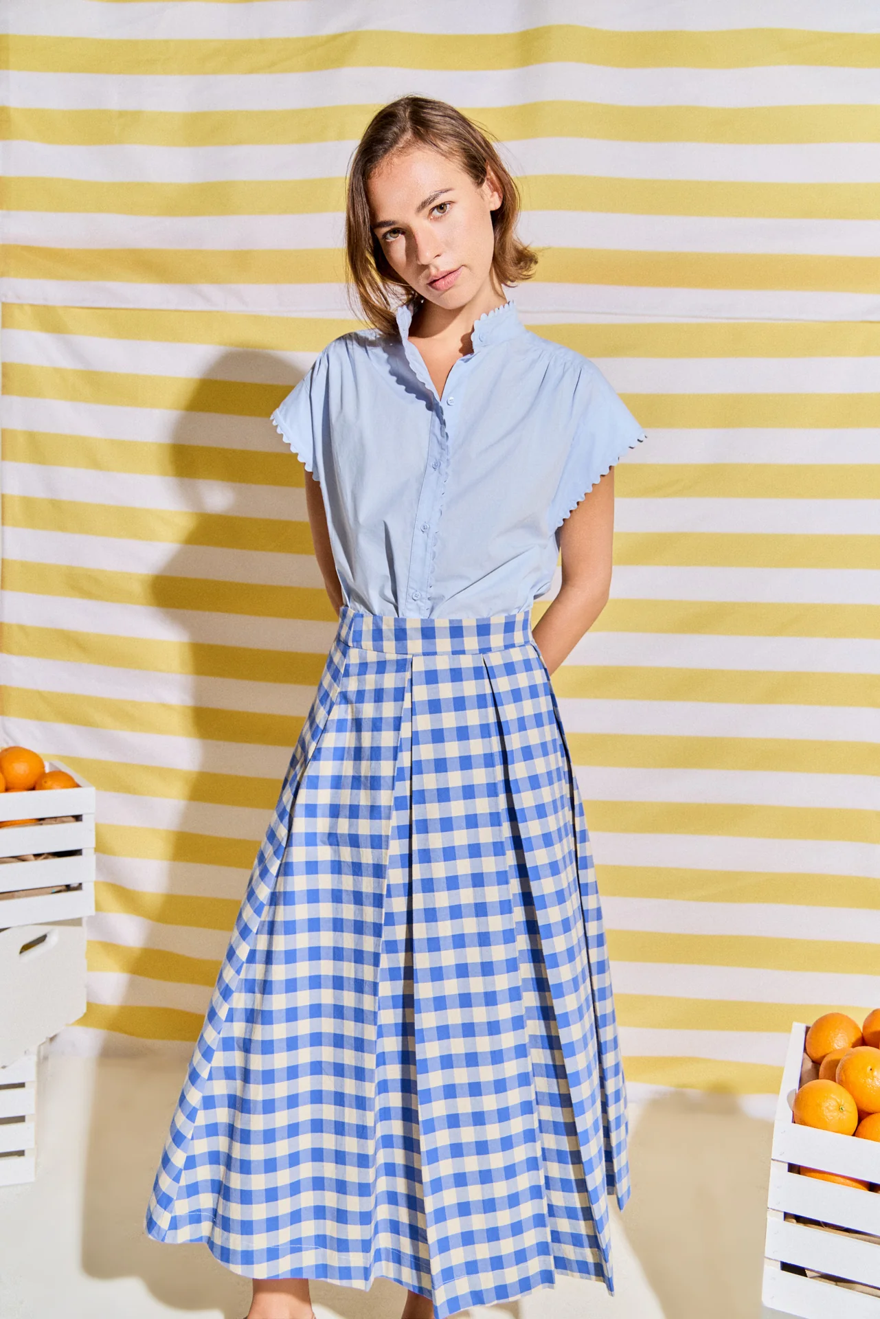 Scallop Trim Ric Rac Short Sleeve Shirt - Image 13
